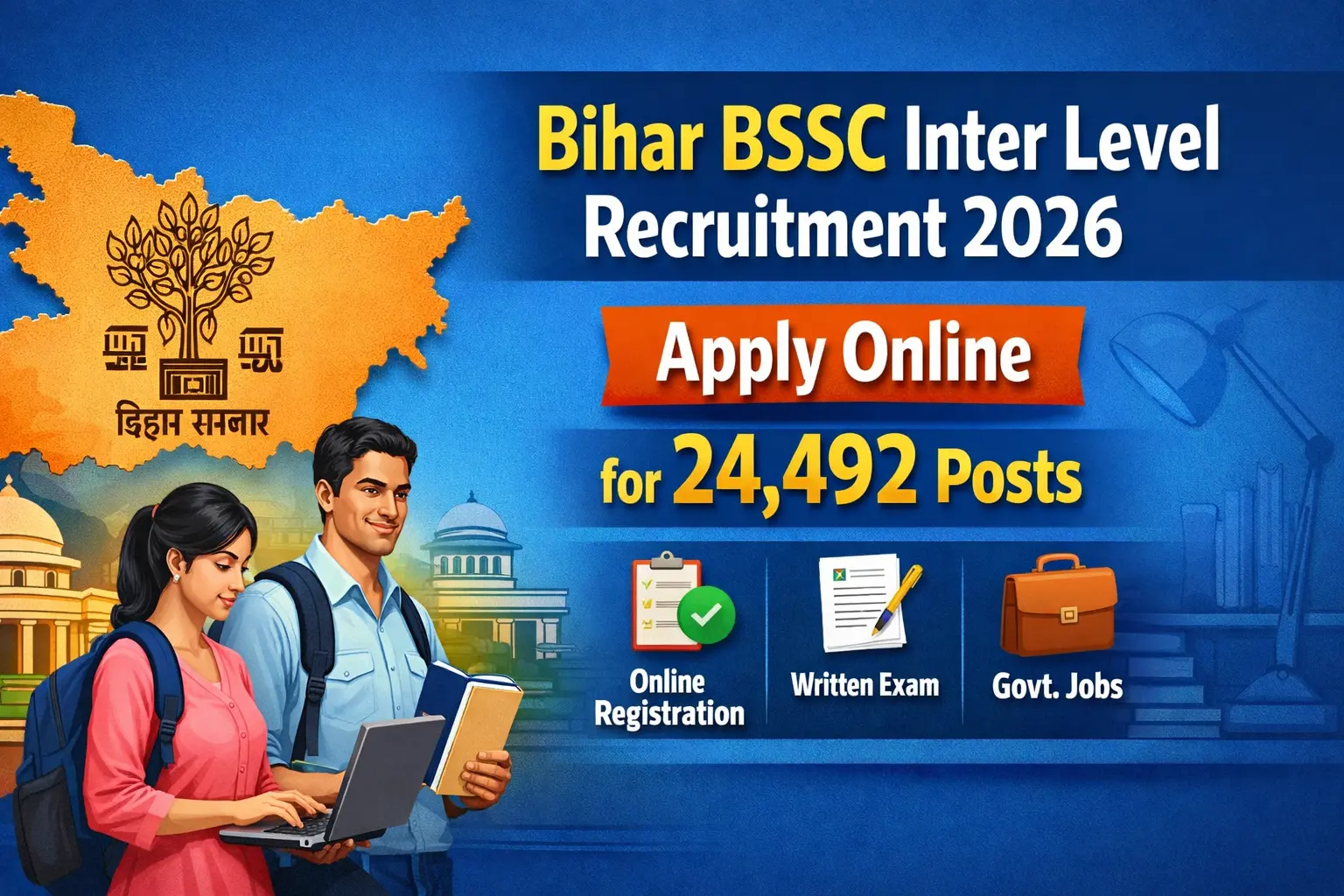 Bihar BSSC Inter Level Recruitment 2026 – Apply Online for 24,492 Posts